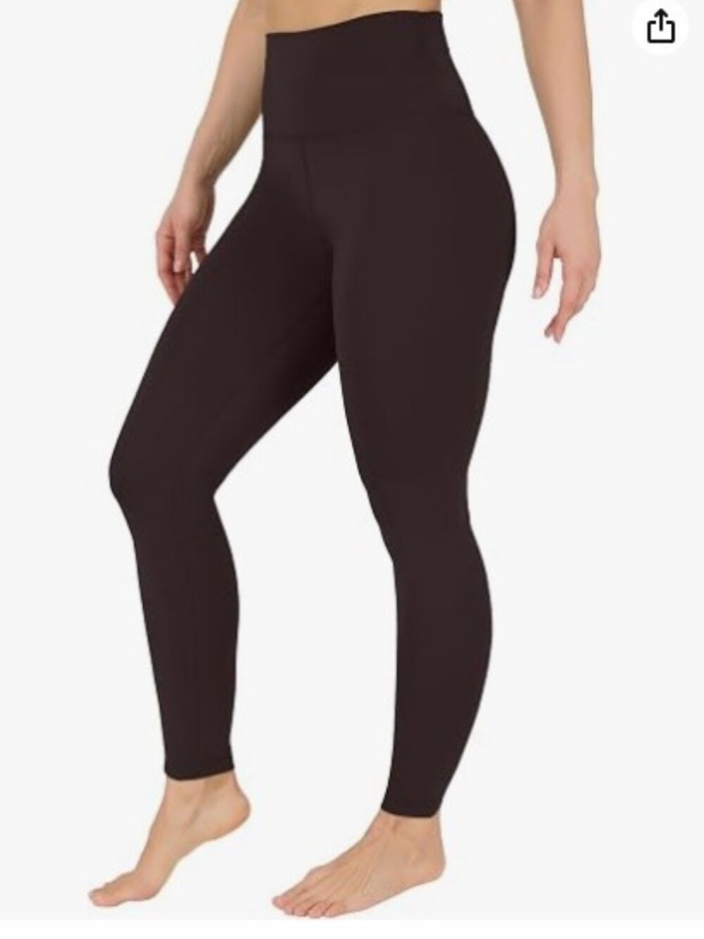 90 Degree by Reflex Women's Fleece Lined Nimbus Leggings Brown 2X